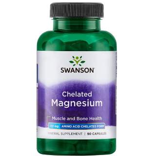 Swanson Albion Chelated Magnesium (magnézium kelát) - 133mg - 90 kapszula
