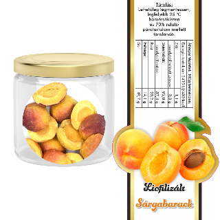 Liofizilt srgabarack - felezett 150g