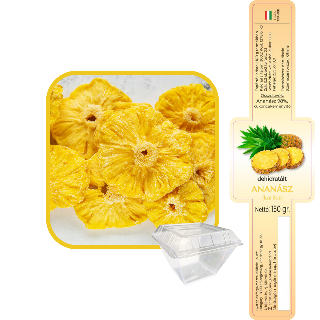 Aszalt/dehidratált ananász karika 150g