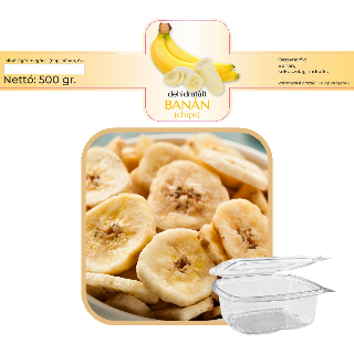 Aszalt/dehidratált banán chips 500g