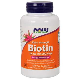 NOW Biotin 10,000 mcg extra erős - 120 kapszula
