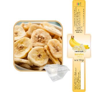 Aszalt/dehidratált banán chips 150g